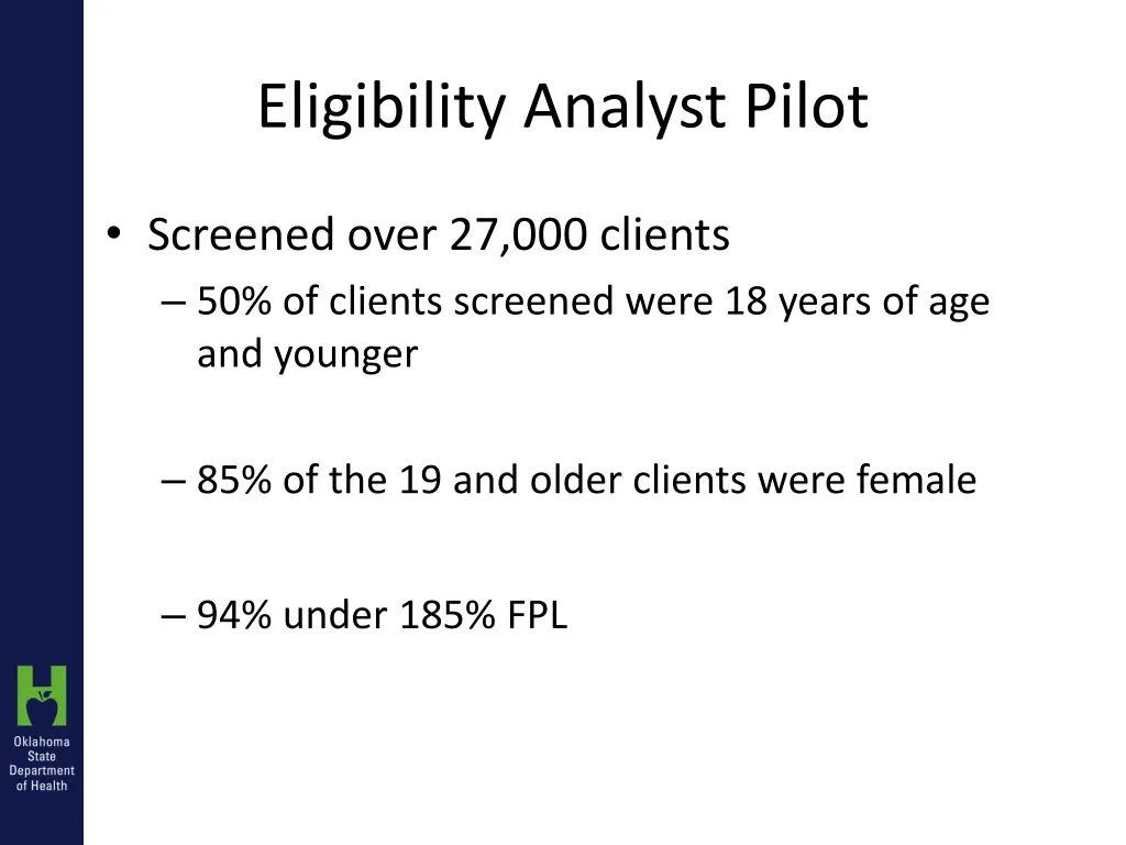 eligibility analyst pilot 3