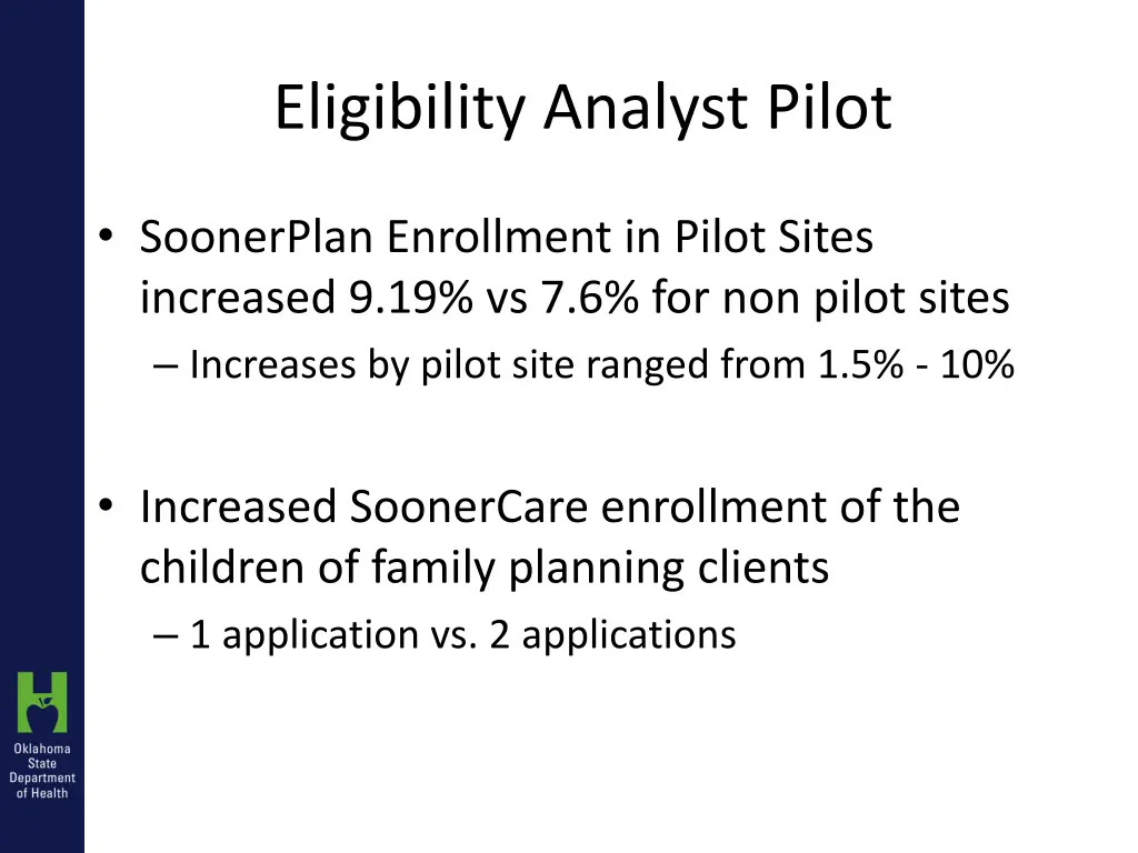 eligibility analyst pilot 4