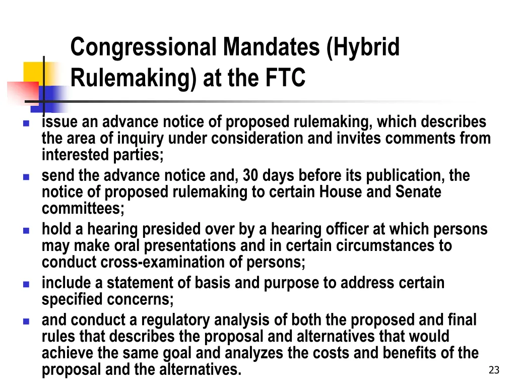 congressional mandates hybrid rulemaking