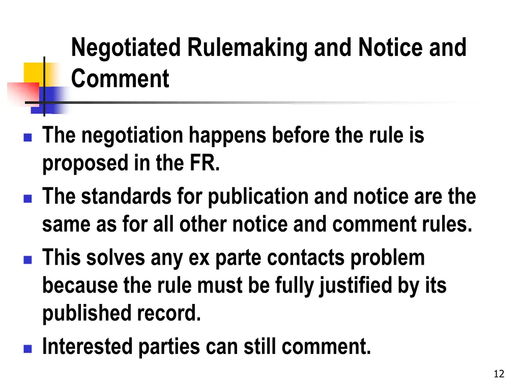 negotiated rulemaking and notice and comment