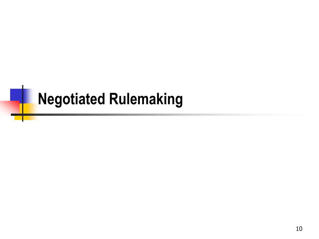 negotiated rulemaking