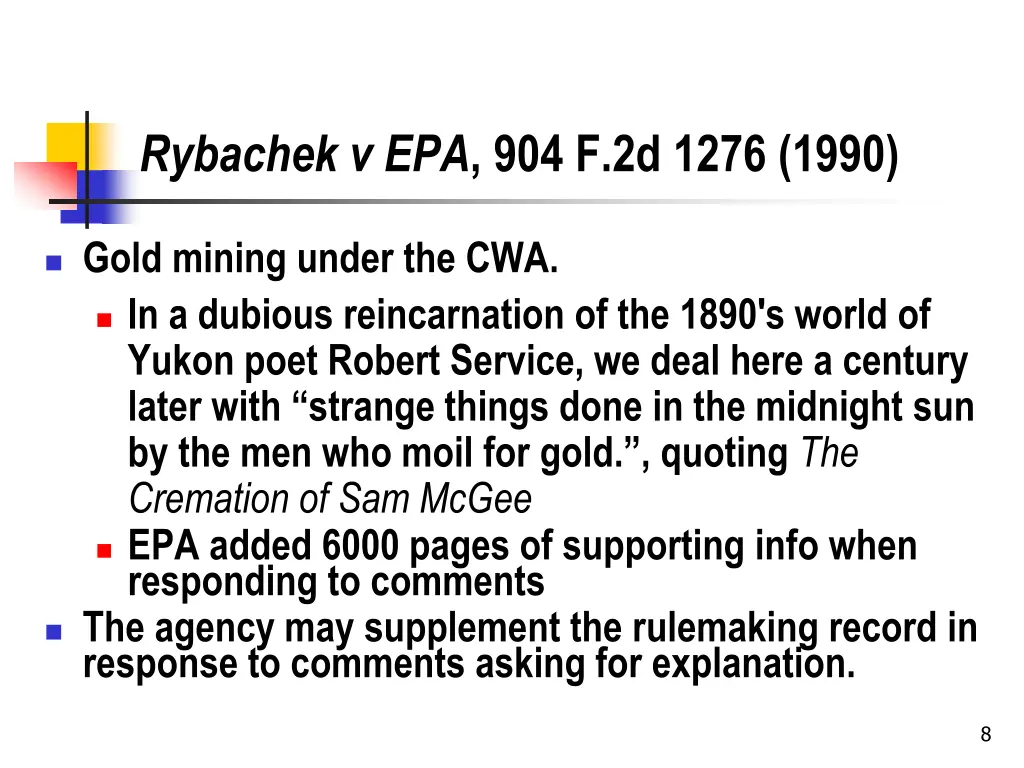 rybachek v epa 904 f 2d 1276 1990