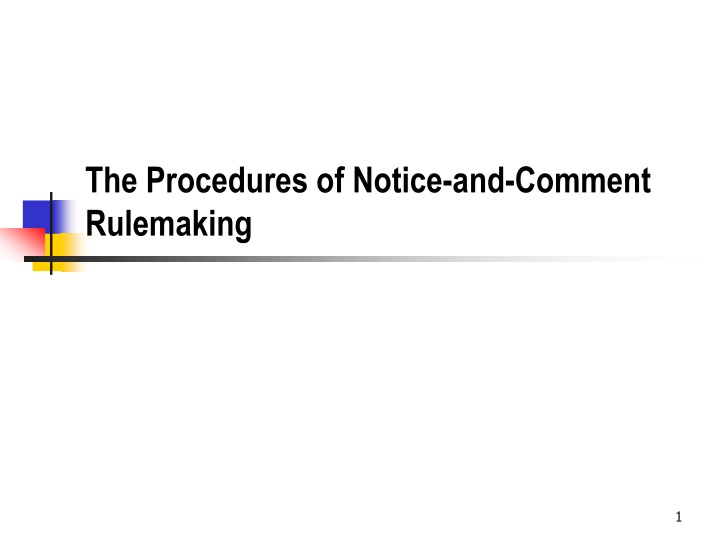 the procedures of notice and comment rulemaking