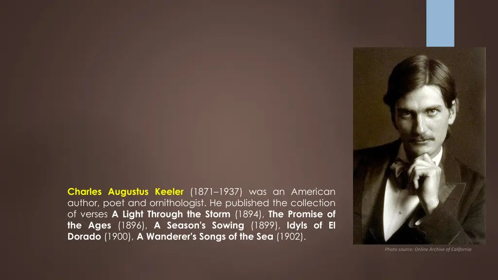 charles augustus keeler 1871 1937 was an american