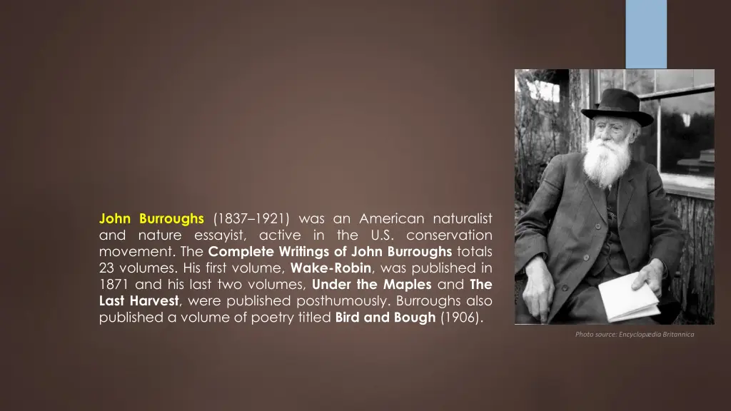 john burroughs 1837 1921 was an american