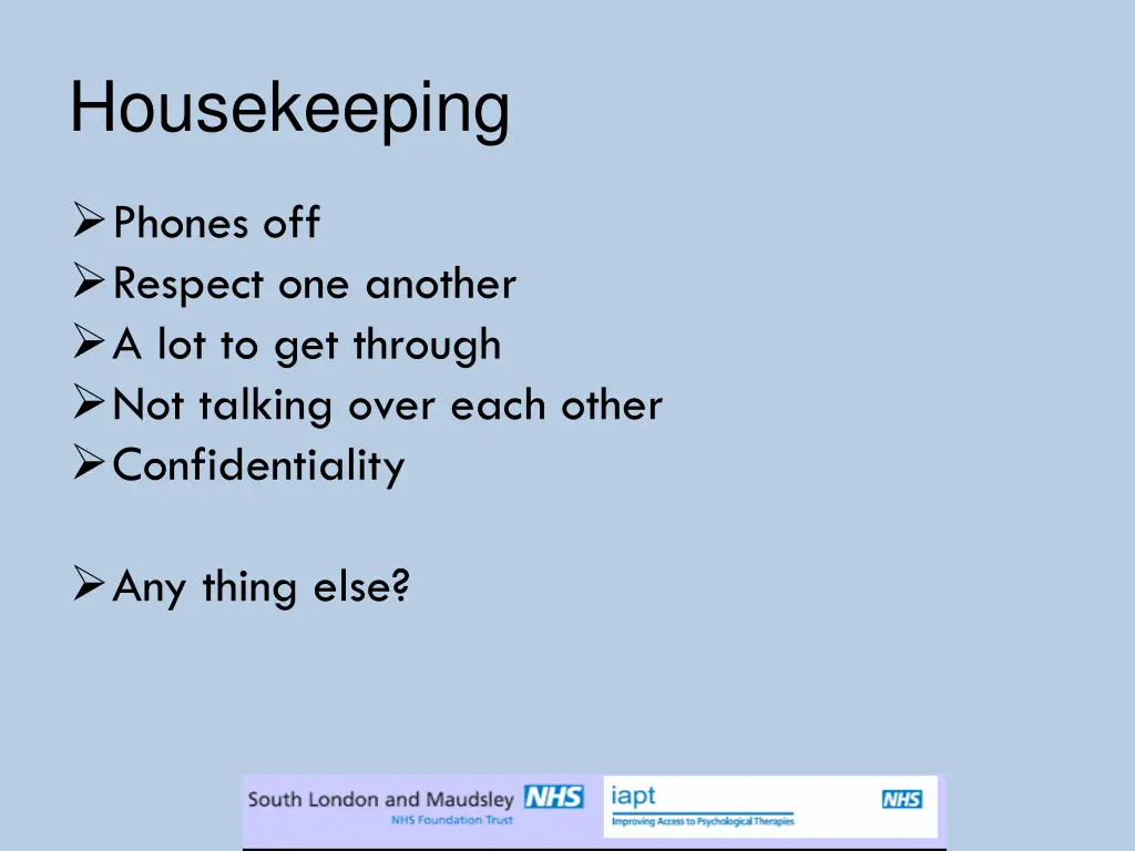 housekeeping