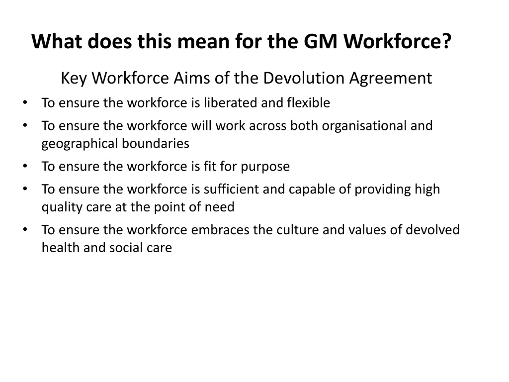 what does this mean for the gm workforce