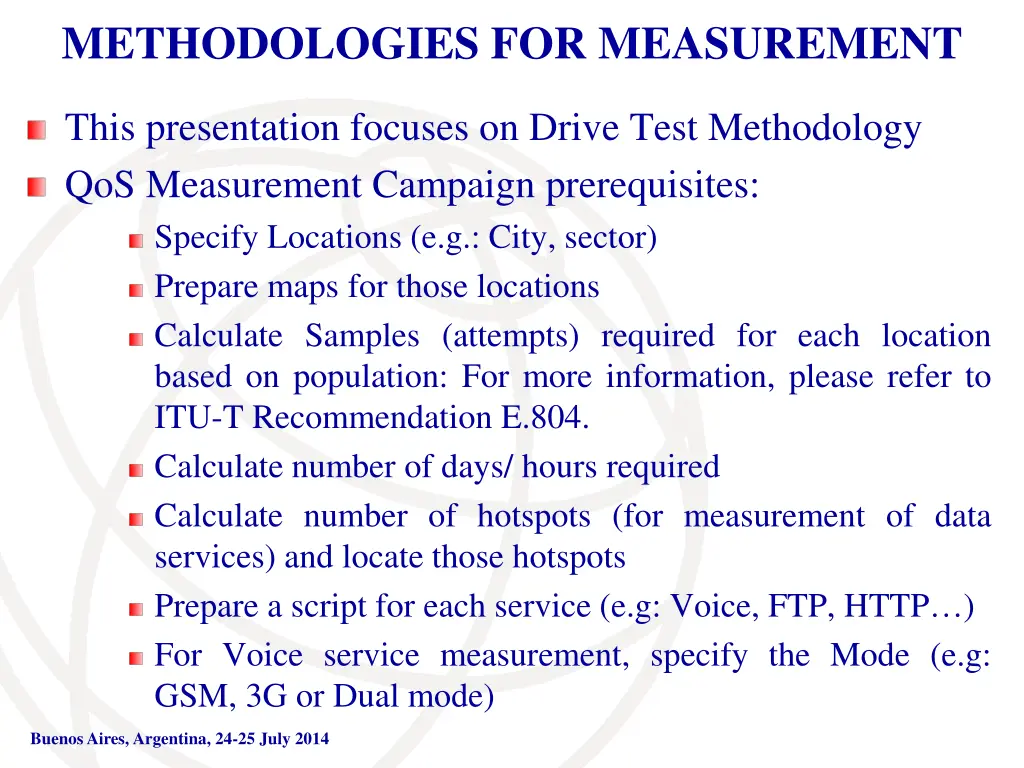 methodologies for measurement