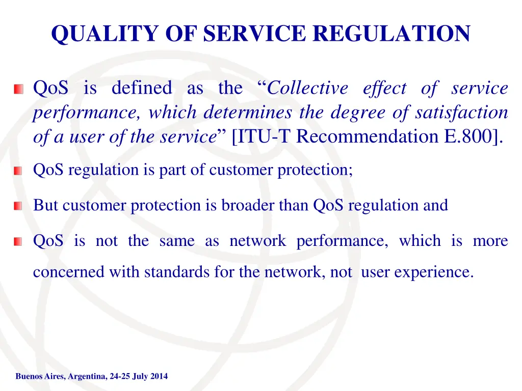 quality of service regulation