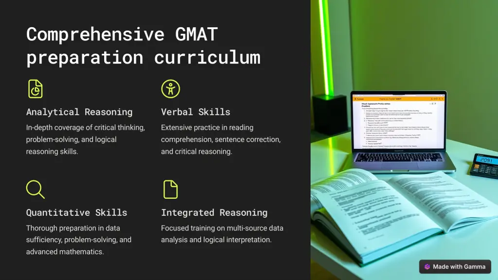 comprehensive gmat preparation curriculum