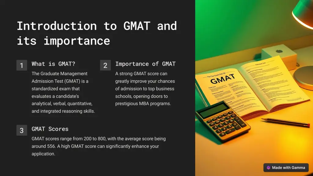 introduction to gmat and its importance