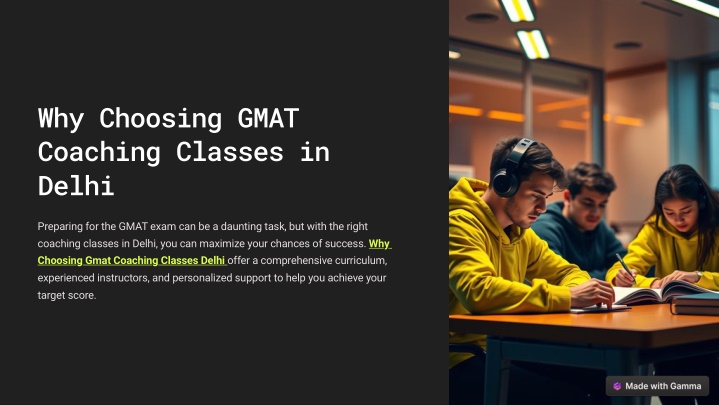 why choosing gmat coaching classes in delhi