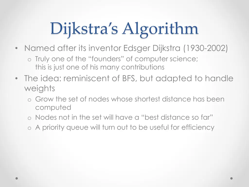 dijkstra s algorithm named after its inventor