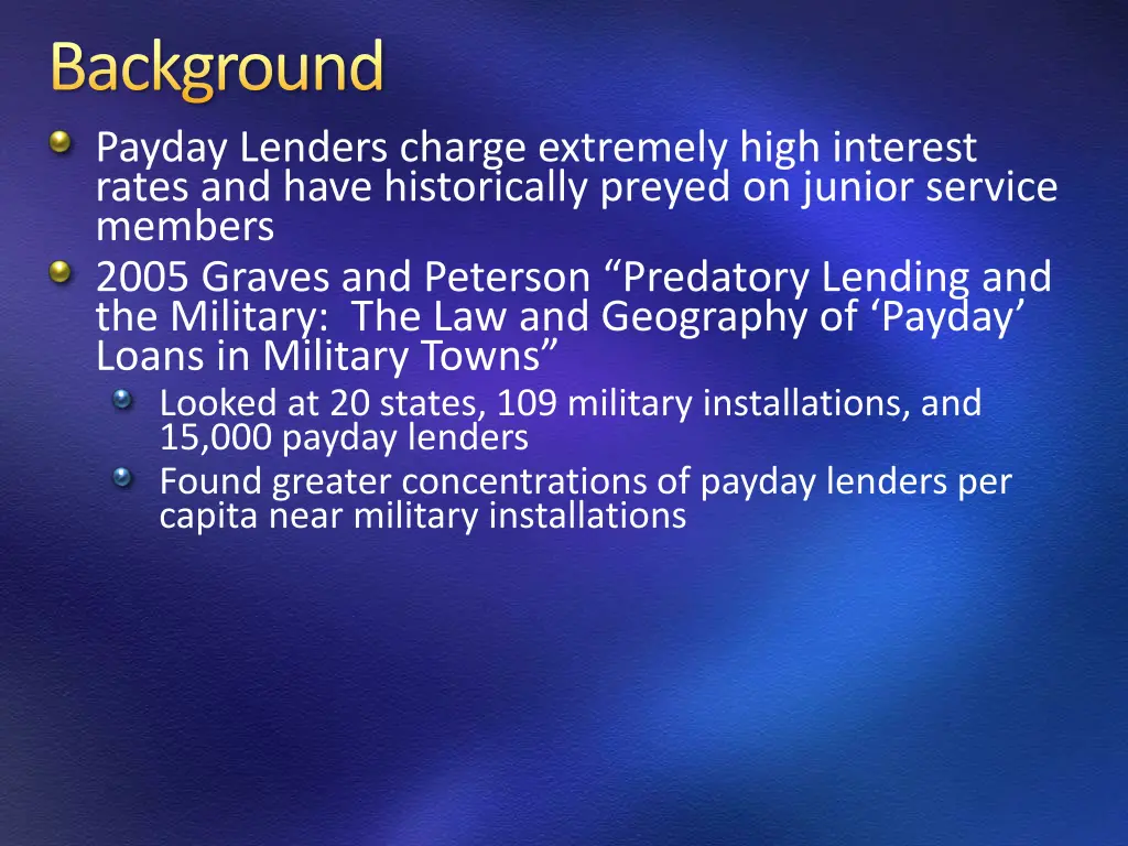 background payday lenders charge extremely high