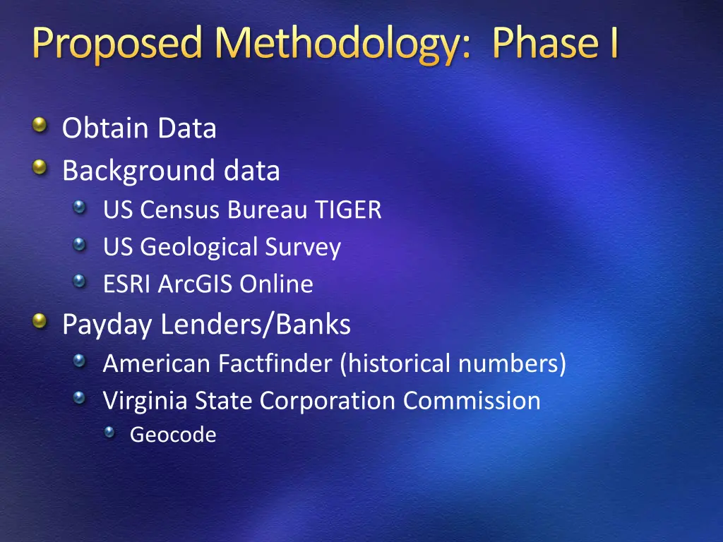 proposed methodology phase i