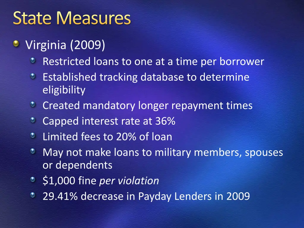 state measures