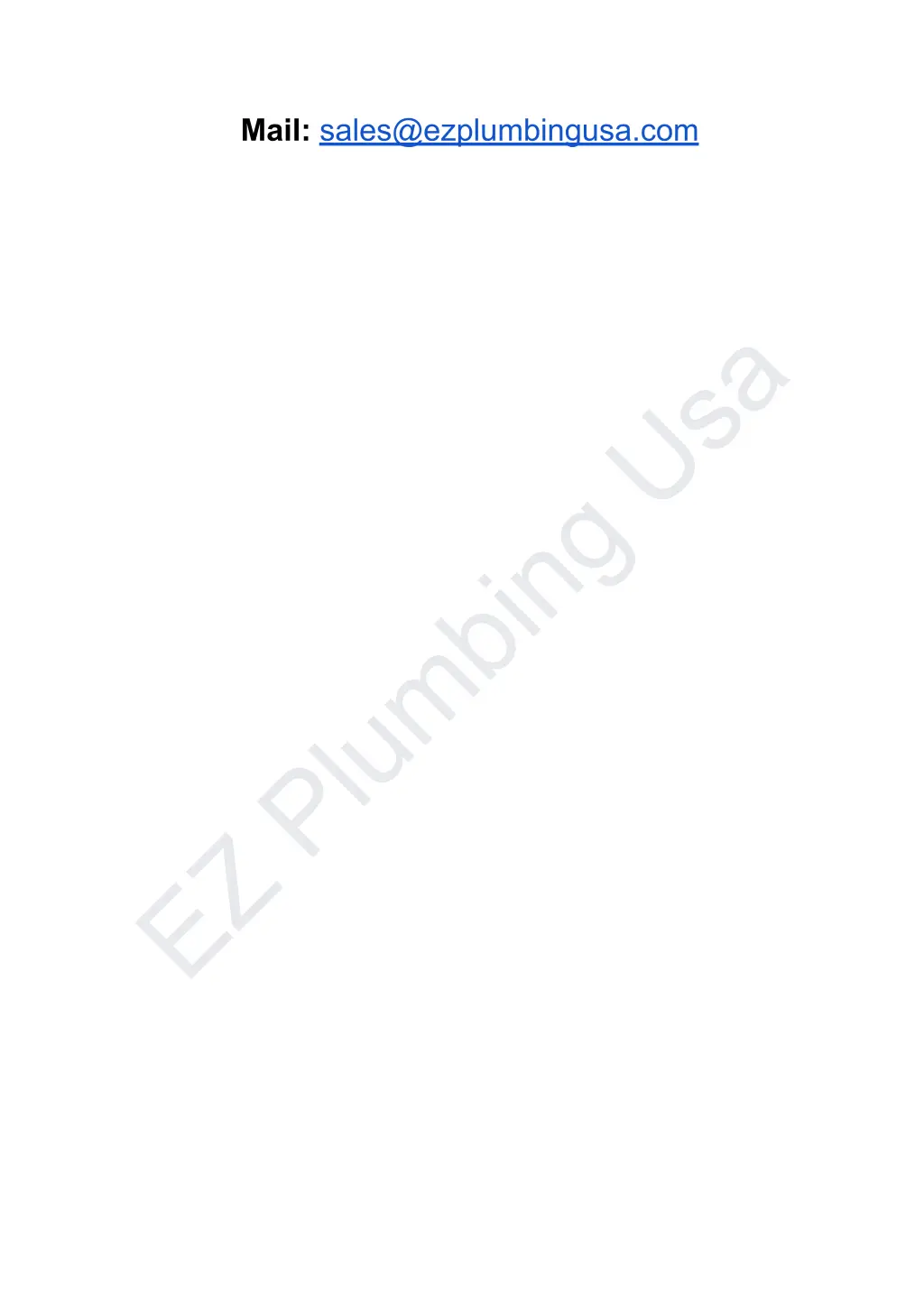 mail sales@ezplumbingusa com