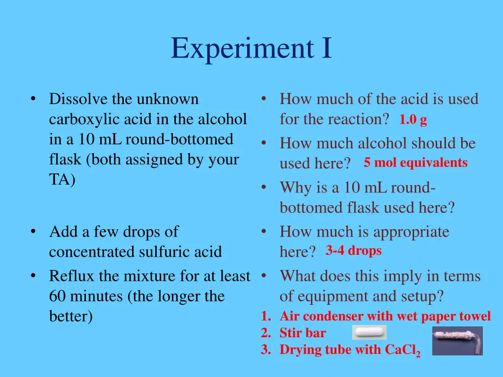 experiment i