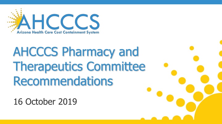 ahcccs pharmacy and therapeutics committee