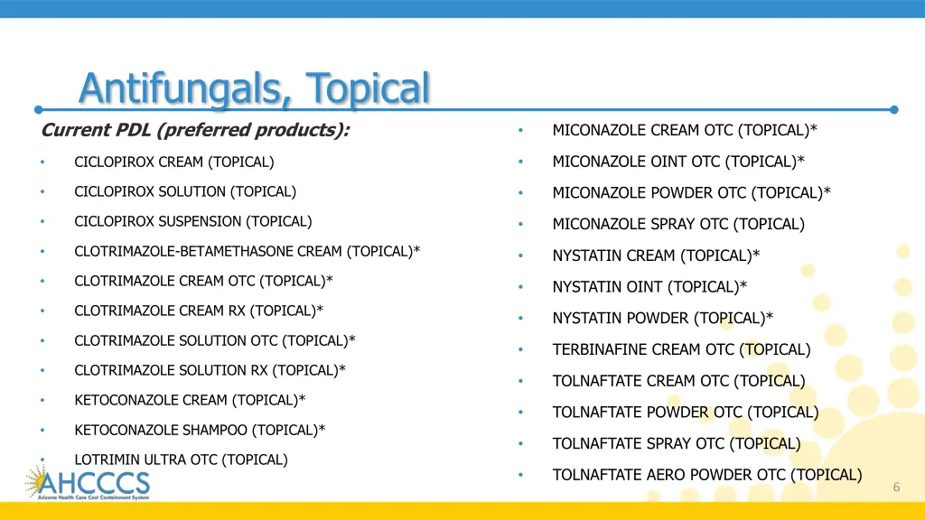 antifungals topical