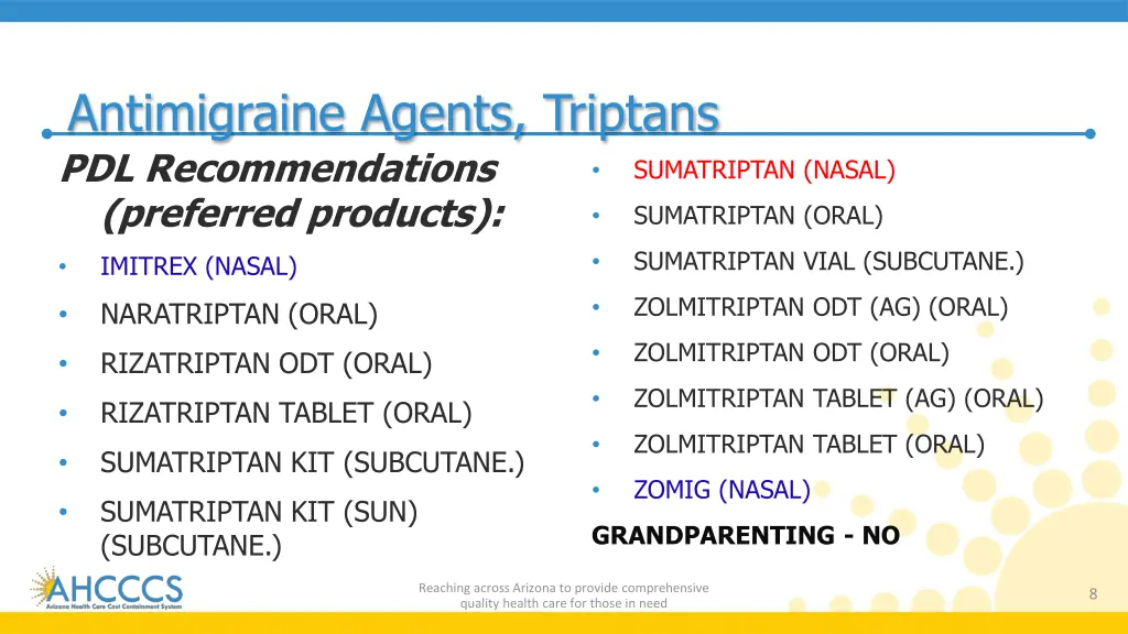 antimigraine agents triptans