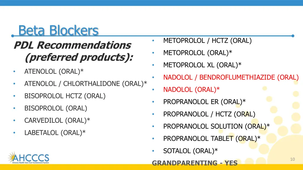 beta blockers