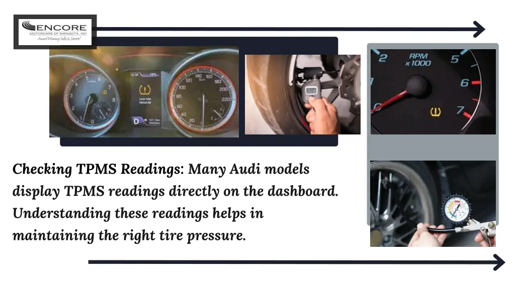 checking tpms readings many audi models display