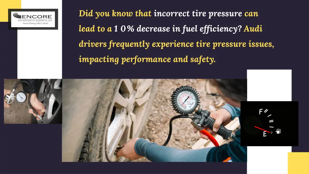 did you know that incorrect tire pressure