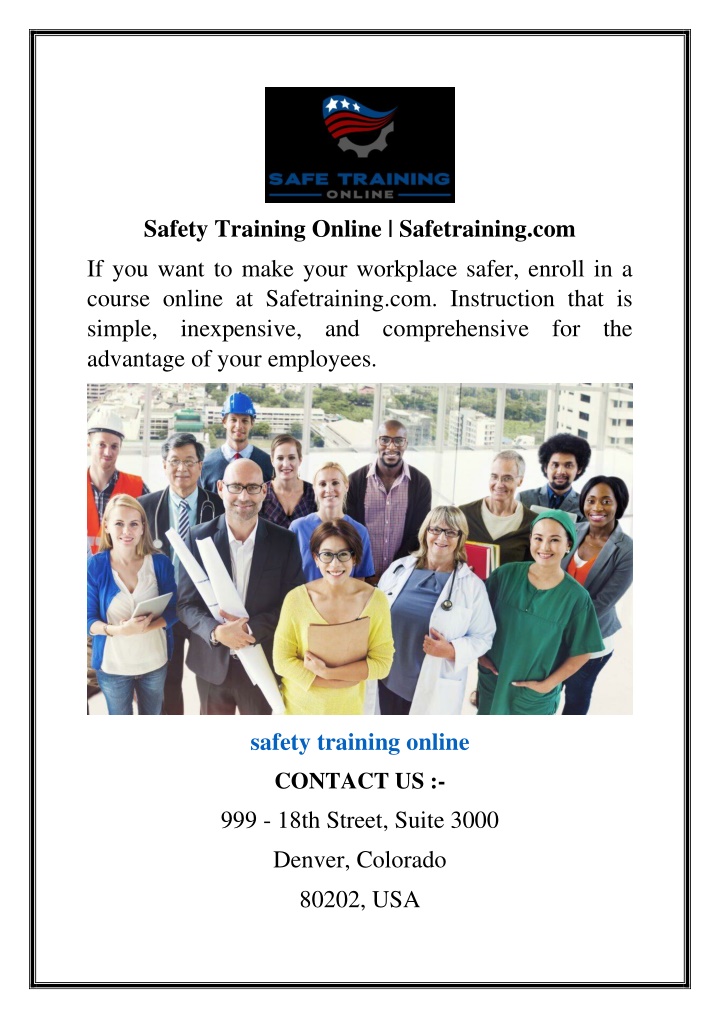 safety training online safetraining com