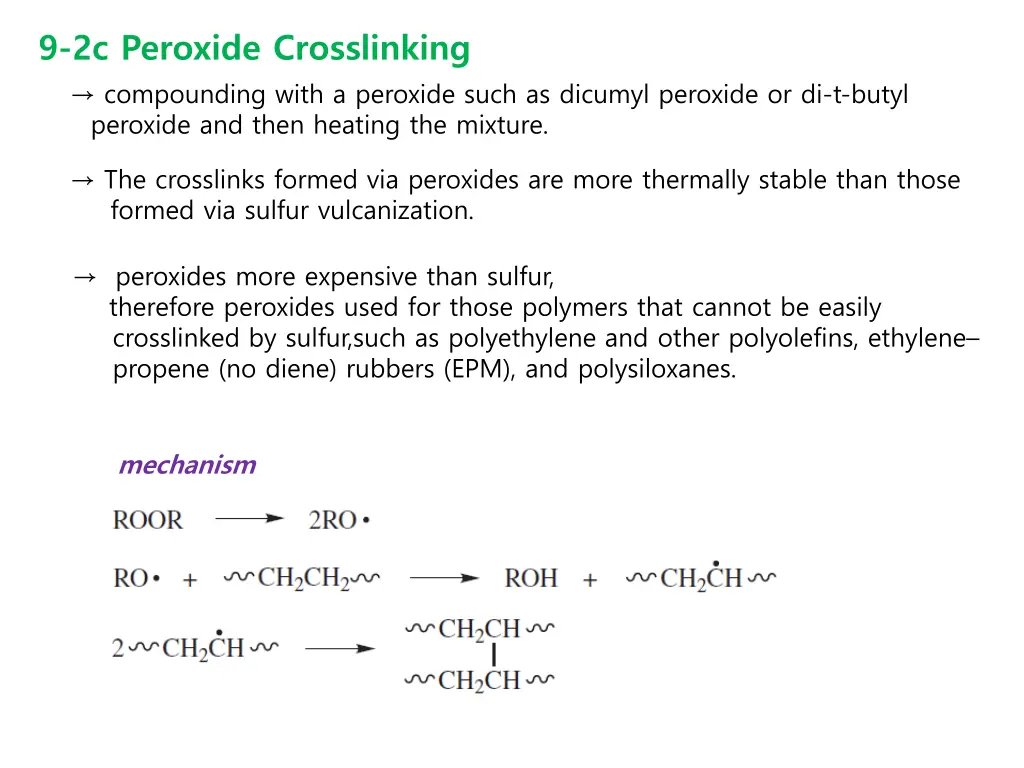 9 2c peroxide crosslinking compounding with