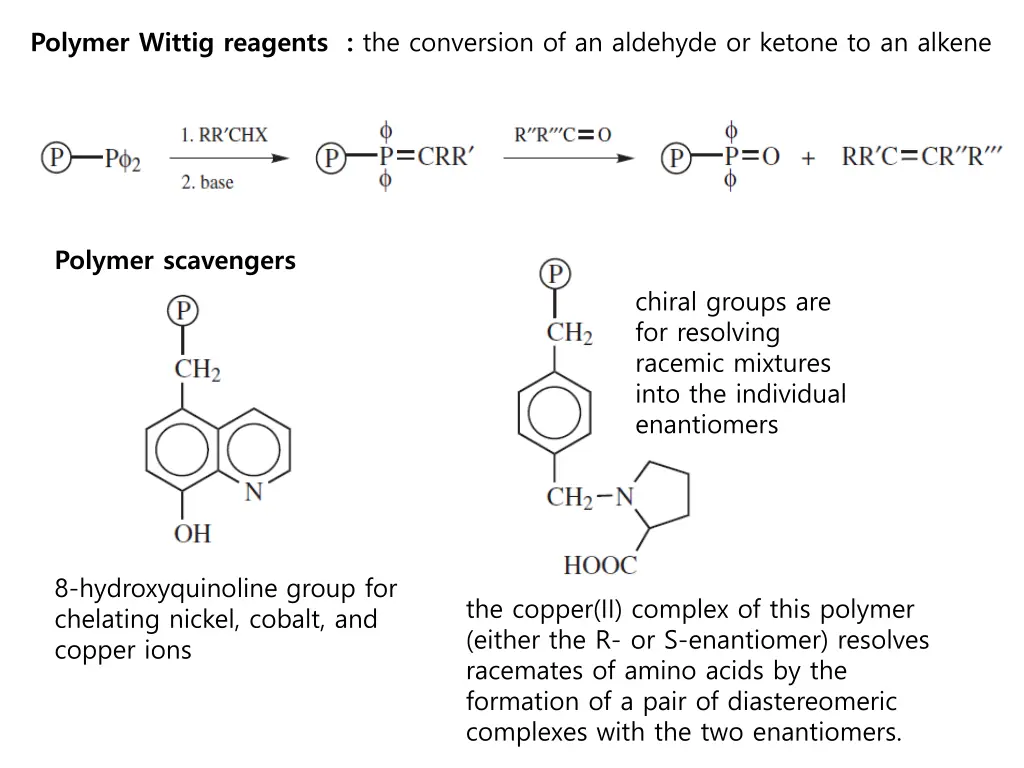 polymer wittig reagents the conversion