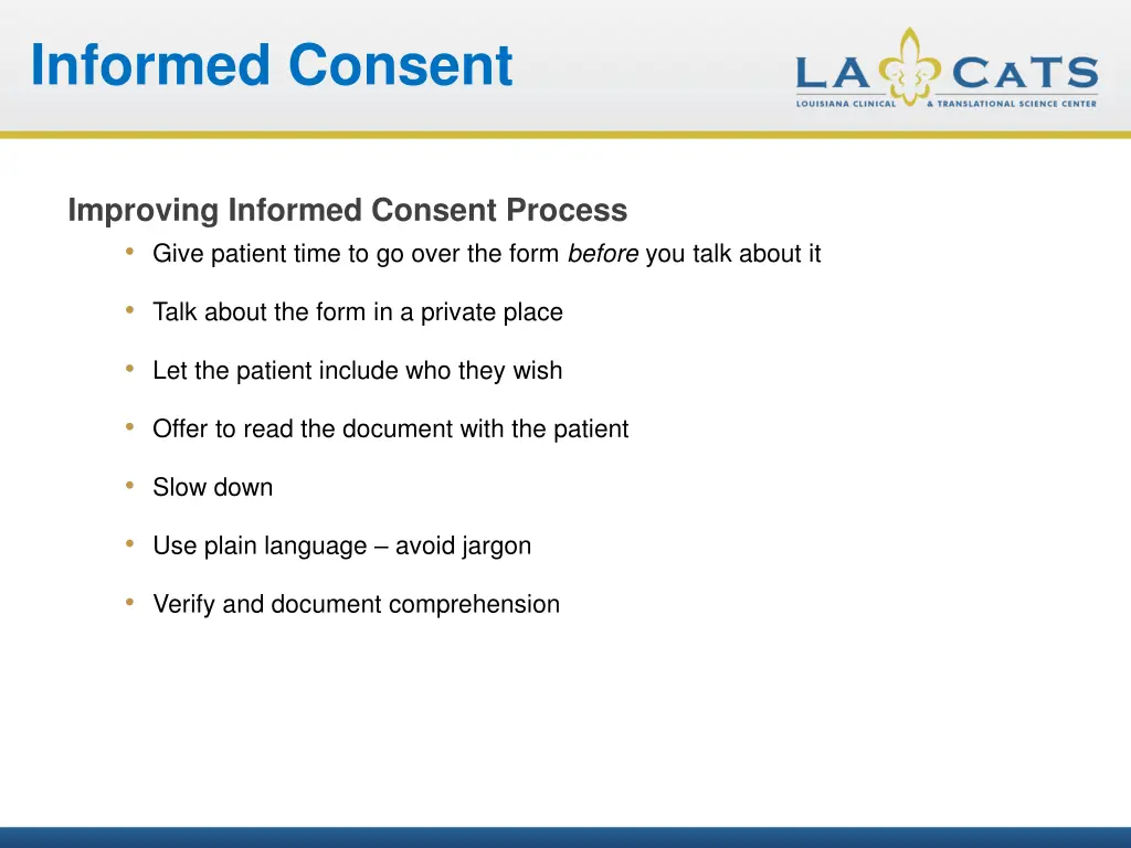 informed consent