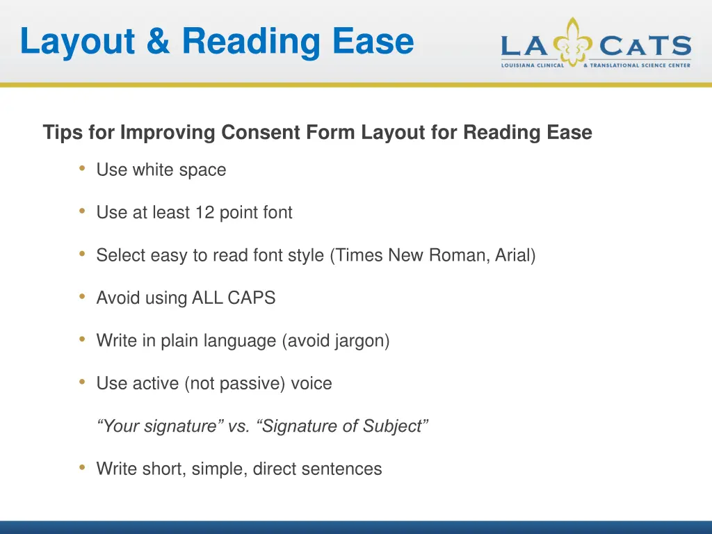 layout reading ease