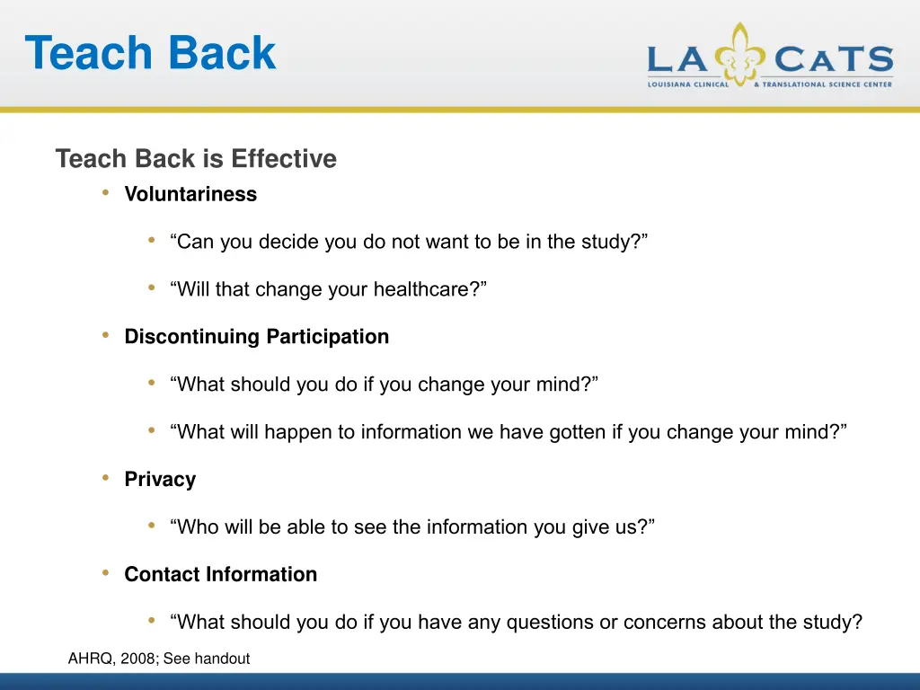 teach back 1