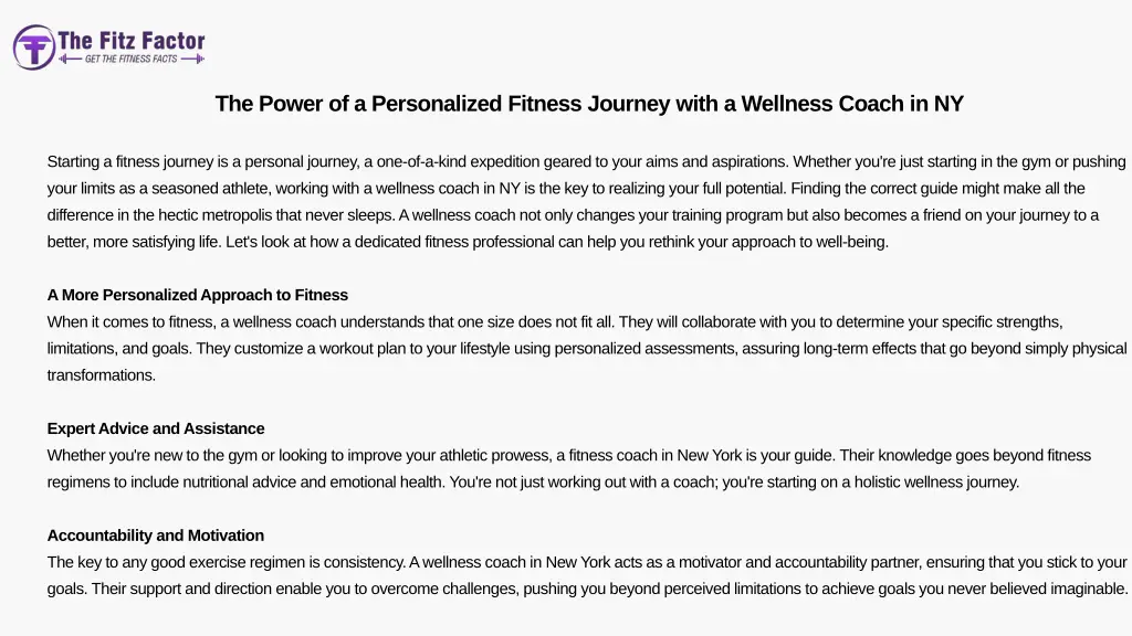 the power of a personalized fitness journey with