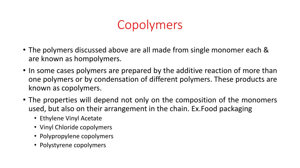 copolymers