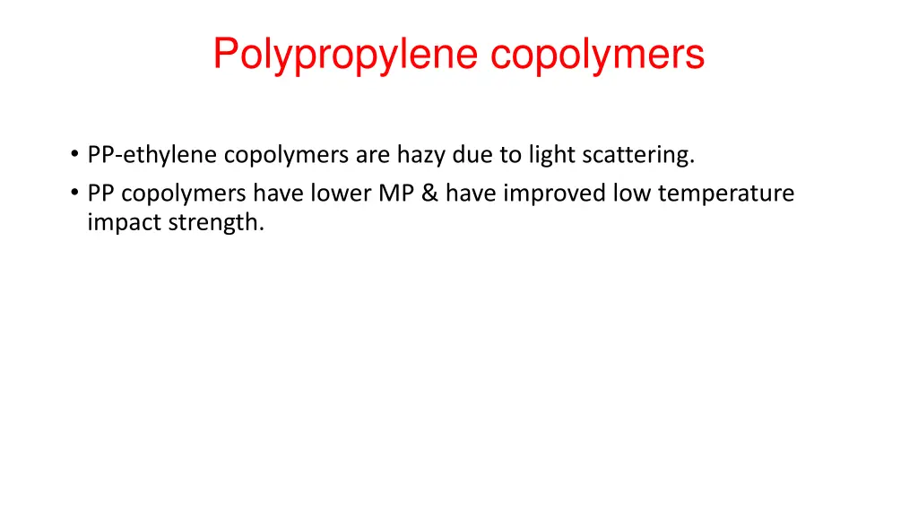 polypropylene copolymers