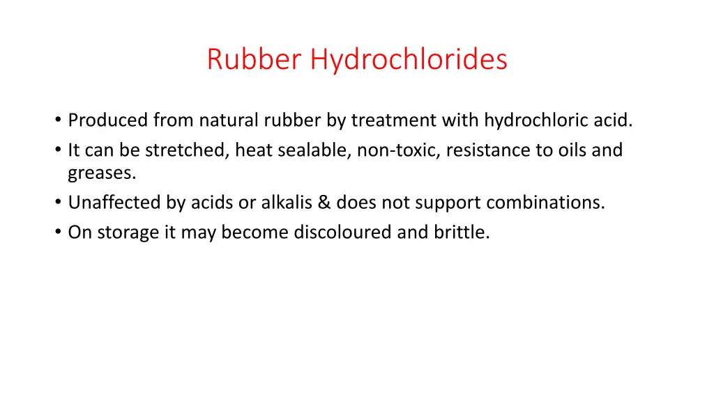 rubber hydrochlorides