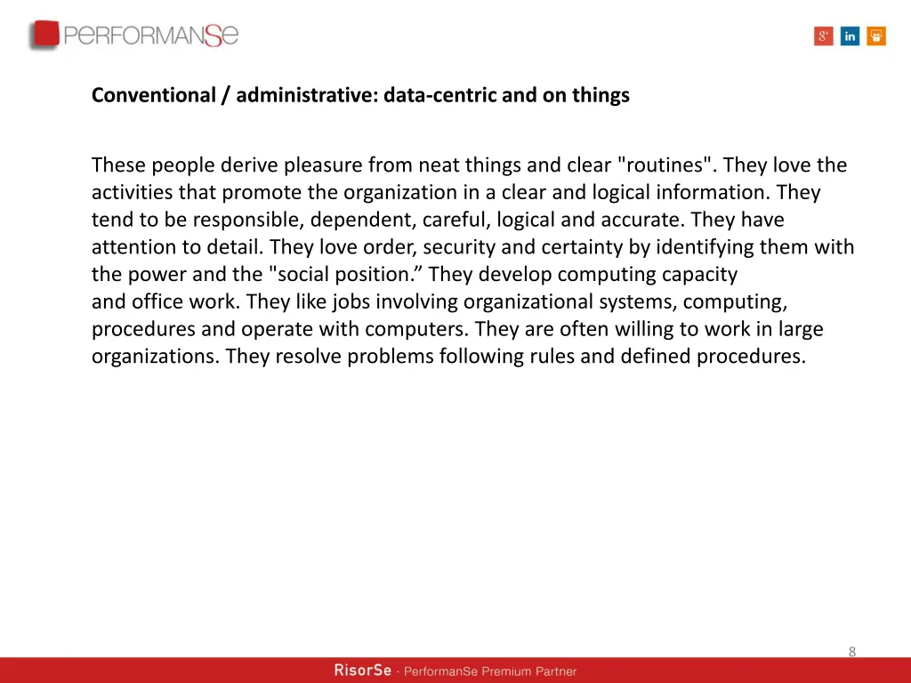 conventional administrative data centric