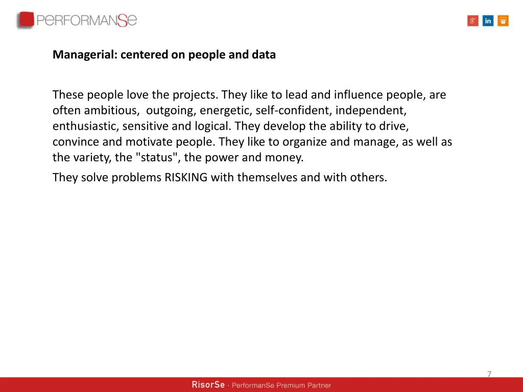 managerial centered on people and data