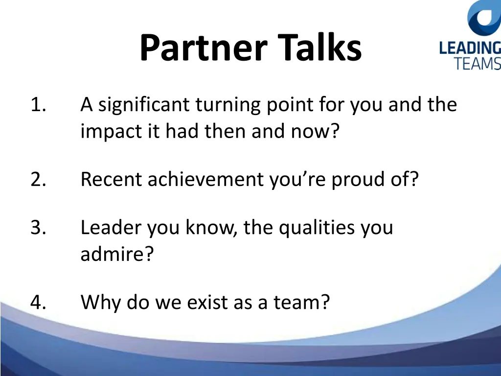 partner talks