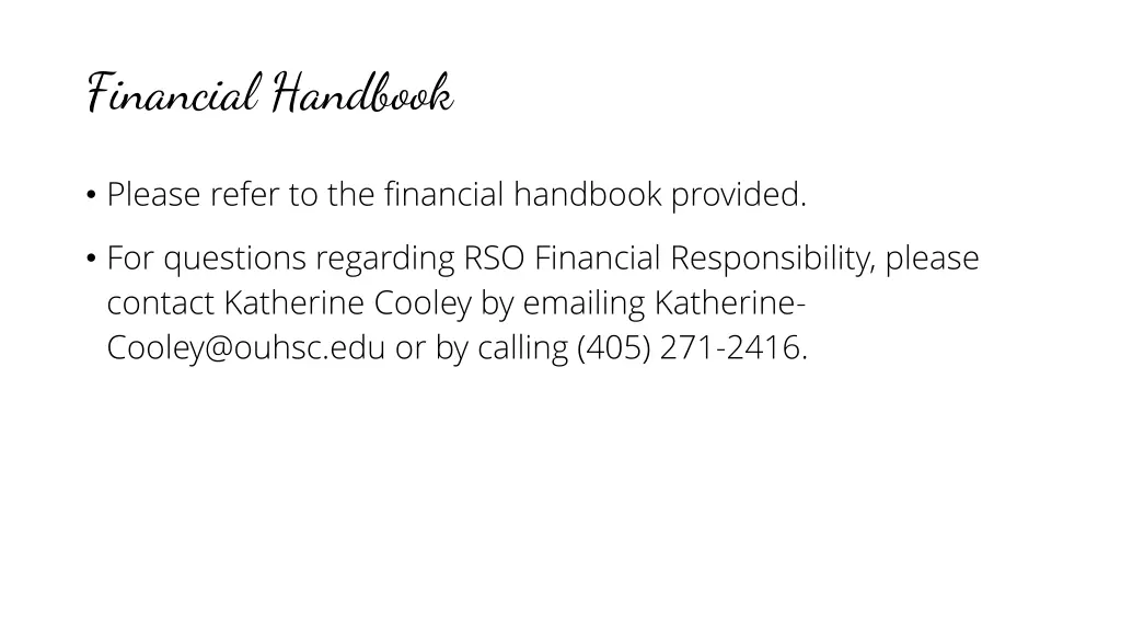 financial handbook