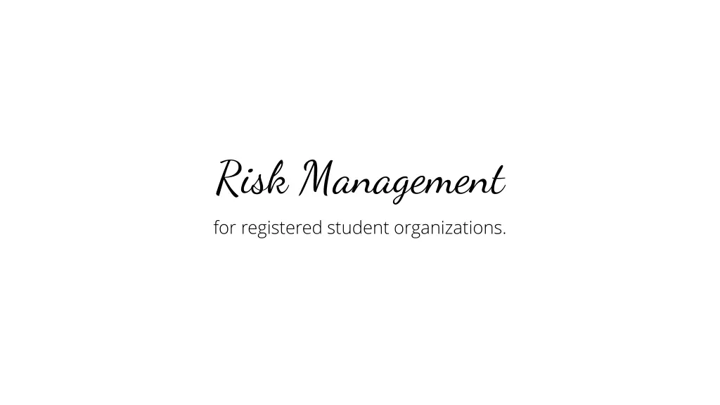 risk management