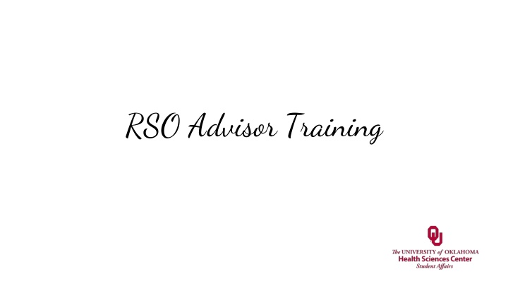 rso advisor training