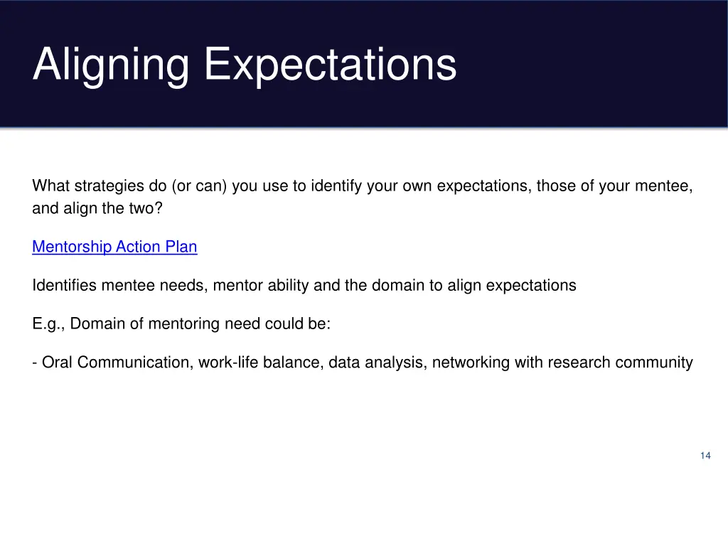 aligning expectations 1