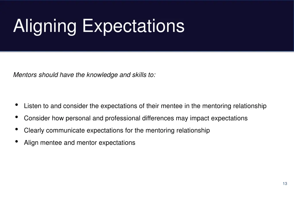 aligning expectations