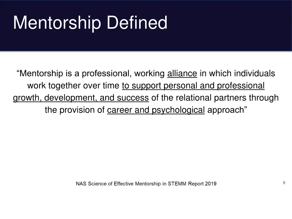 mentorship defined