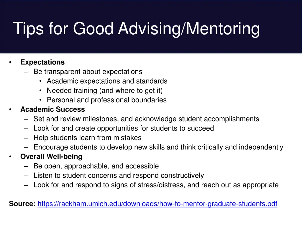 tips for good advising mentoring 2