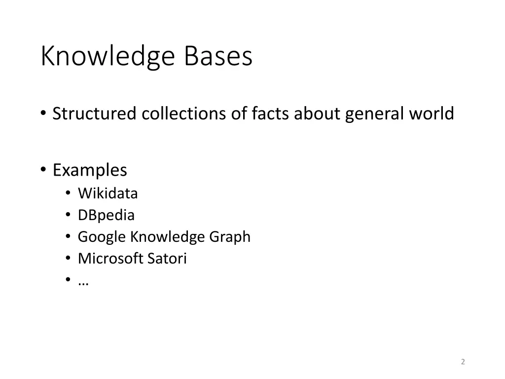 knowledge bases