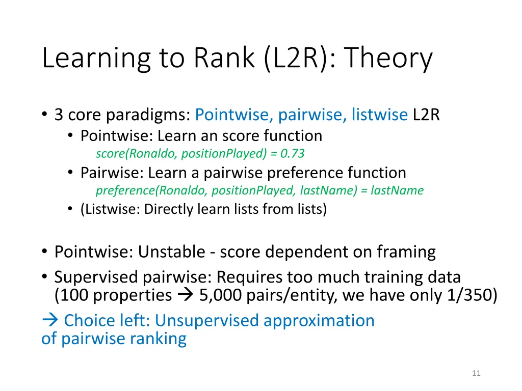 learning to rank l2r theory